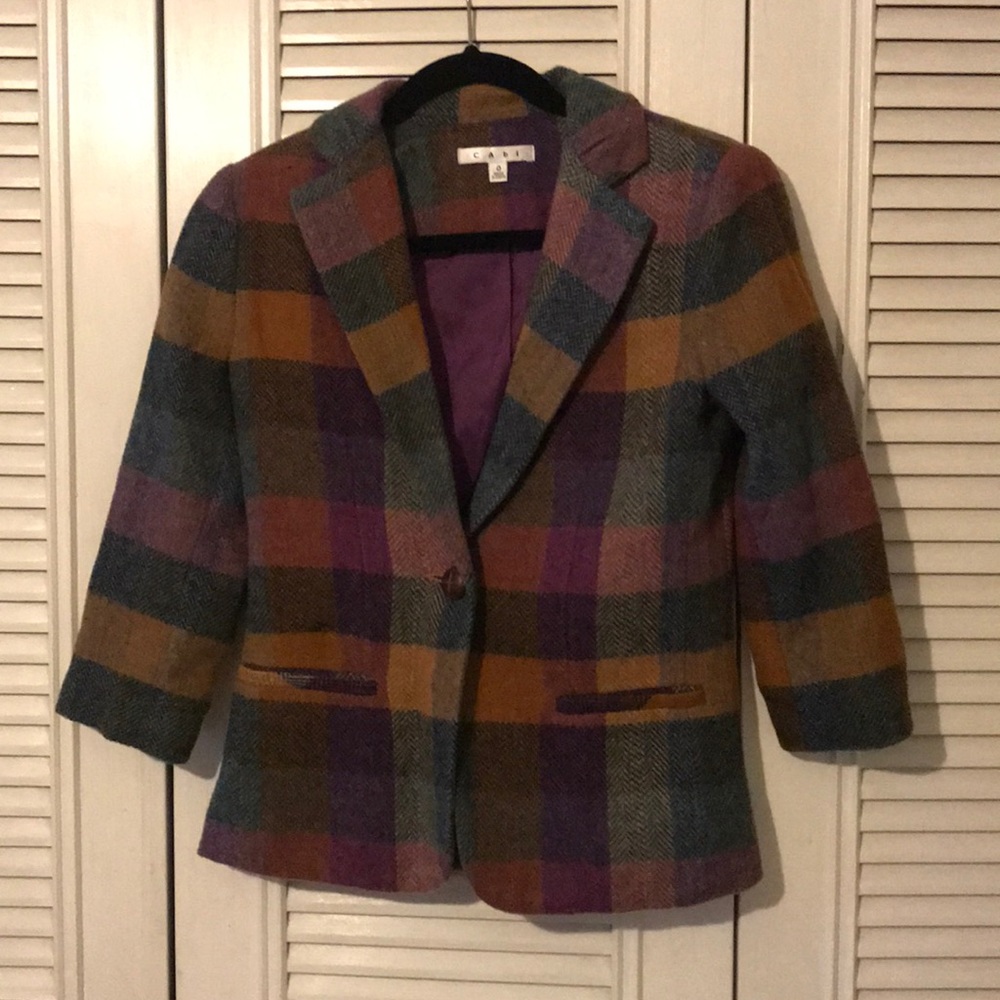 CAbi multicolor blazer jacket size 0